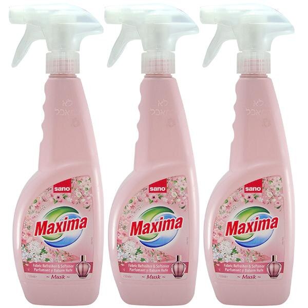 Pachet 3x Parfum de rufe umede/ uscate Sano Maxima Musk , 750 ml